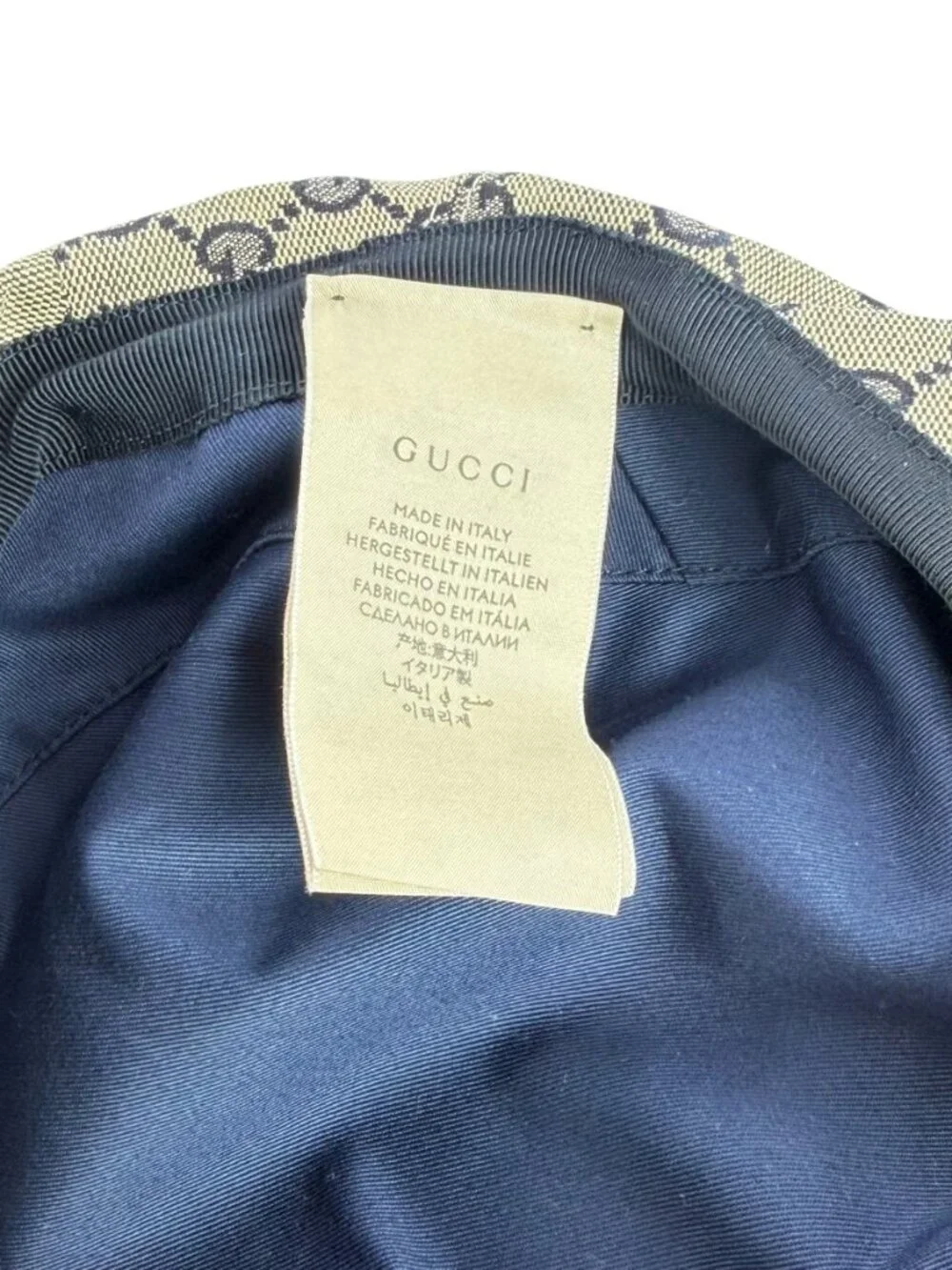 GUCCI Blue GG Monogram Canvas Flat Newsboy Cap Men's Hat Marked as S 57cm 696856